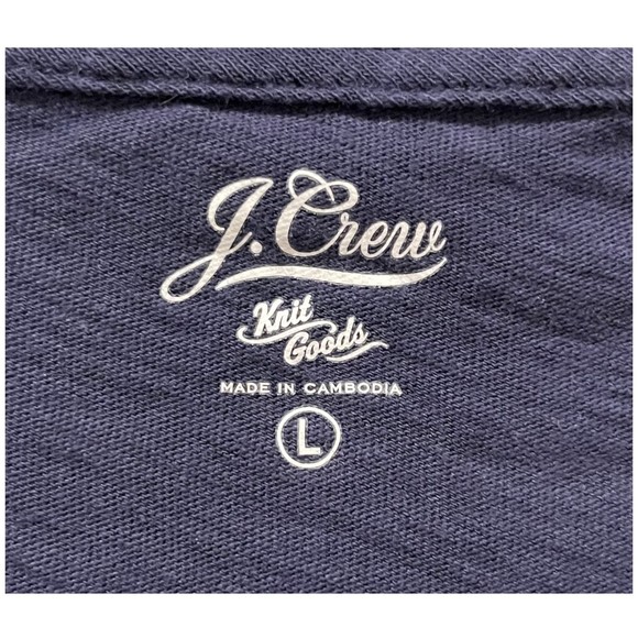 J.CREW Navy Blue Happy Short Sleeve T-Shirt - Picture 3 of 4